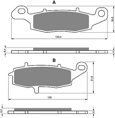 Brake Disc Pads Front R/H Goldfren For Kawasaki Z 750 S (ZR750K1) 2005 • £13.95