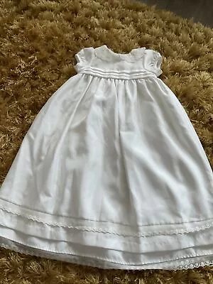 Cream Long Lace Collar Dress Special Occasion 3-6 Months  • £8.99