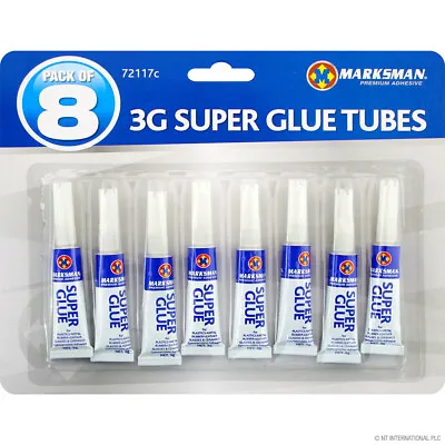 Marksman Premium Quality Super Glue Plastic Metal Glass Rubber Ceramics3G Tube • £3.99
