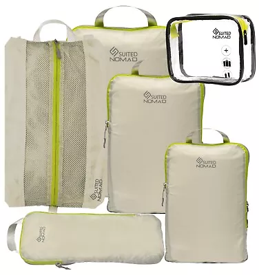 SUITEDNOMAD Compression Packing Cubes SetUltralight Travel Organizer Bags • $32.95