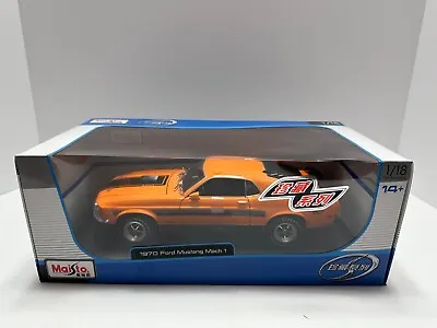 Maisto 1:18 Scale 1970 Ford Mustang Mach 1 Twister Special Diecast | Orange • $44.99