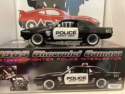 1:18 Gmp 1969 Camaro Street Fighter Police Car Black On Black Ma# 1567 • $99.99