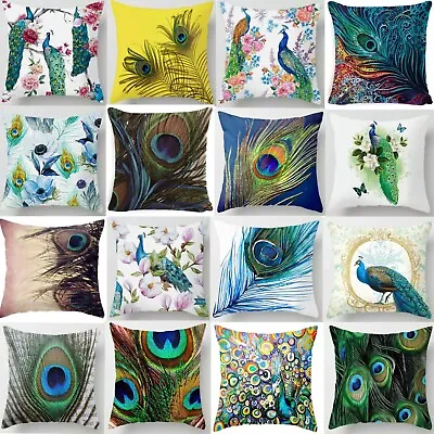 £3.89 • Buy Peacock Art Pattern Cushion Cover Pillow Case 2021 Bed Sofa Car Decor Throw UK