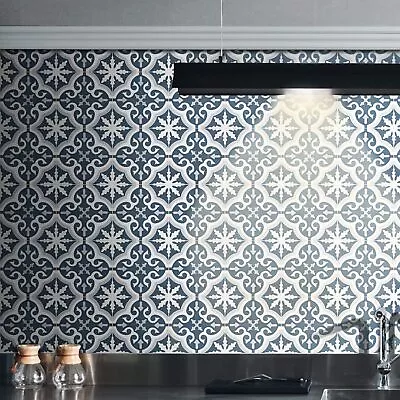 Moroccan Mosaic & Tile House CTP02-12 Argana Handmade Cement Tile 8  X 8  G... • $197.63