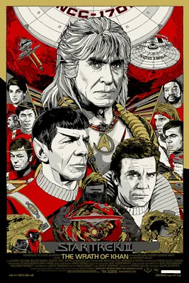 Star Trek III : The Wrath Of Khan By Tyler Stout - Regular -Sold Out Mondo Print • $250