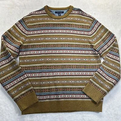 Tommy Hilfiger Lambswool Blend Nordic Fair Isle Sweater Multicolored Men Sz XL • $29.99