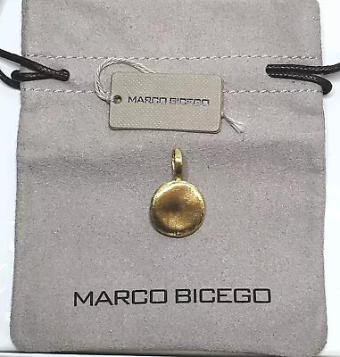 Marco Bicego Jaipur 18K 750 Textured Yellow Gold Round 1  Necklace Pendant $1130 • $775