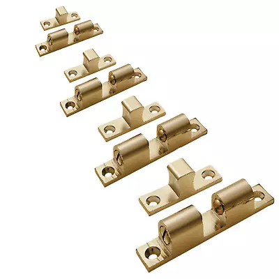 £2.95 • Buy Solid Brass Double Adjustable Ball Catch 42mm 50mm 60mm Or 70m Cabinet, Cupboard