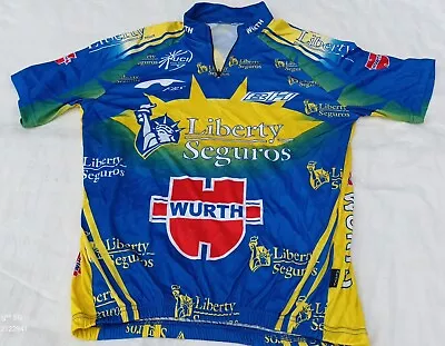 Team Liberty Seguros Wurth Size XL Bike Cycling Zip Jersey Shirt Cyclist Vintage • $15