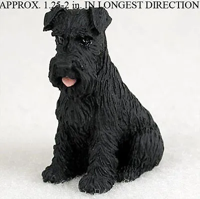 Schnauzer Mini Hand Painted Figurine Black Uncrop • $12.99