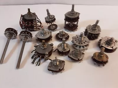 Vintage Lot Of 16 Rotary Switches Different Sizes Unbranded • $49.99