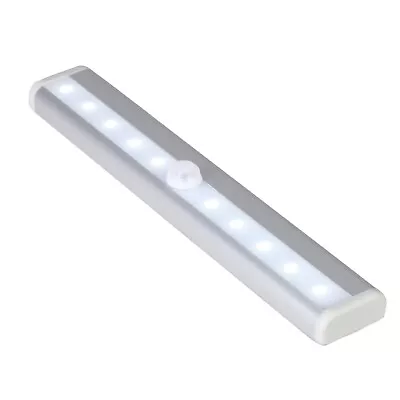 10 LED PIR Motion Sensor Night Light Lamp Battery Operated With Magnetic Strip • $8.55