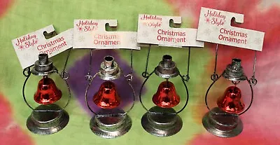 C) Set Of 4 Holiday Style® Metal Bell Lanterns Christmas Tree Ornaments • $5.03
