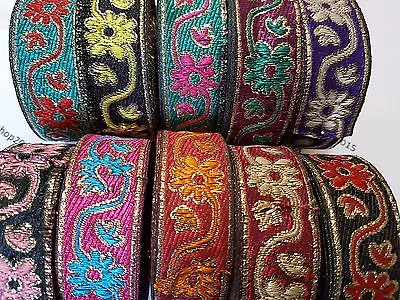 £1.79 • Buy CLEARANCE Beautiful Stylish Embroidered Pattern Lace Trimming Ribbon 1 Yard.