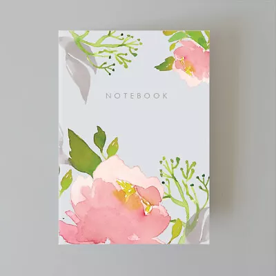 A5 Bullet Dot Grid Journal Notebook 80 Pages Floral Pink Peony AUS Made • $25