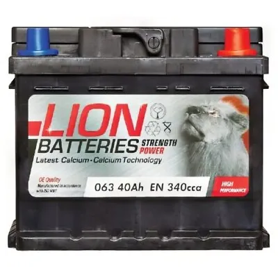 063 12V Car Battery 5 Year Guarantee  40AH 340CCA 0/1 B13 Spare - Lion 444770631 • £39.99