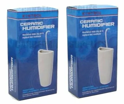 £11.99 • Buy 2 X Kontrol Hanging Ceramic Radiator Humidifier Moisture Pot Dry Air