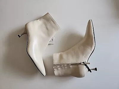 Zara Ankle Boots Size EUR 39/ USA 8 IVORY COLOR NEW WITH TAG • $35