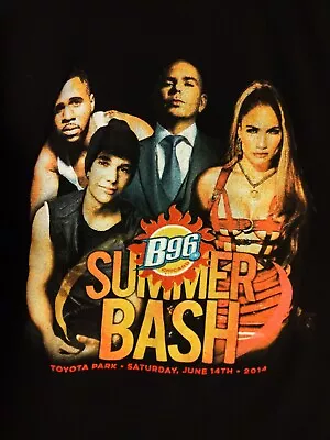 B96 Chicago Summer Bash 2014 T-Shirt J Lopez PitBull Jason Derulo  Adult Med. • £19.28