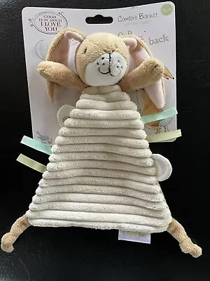 Guess How Much I Love You Bunny Rabbit Comforter Baby Brown Rib Plush Teddy BNWT • £19.90
