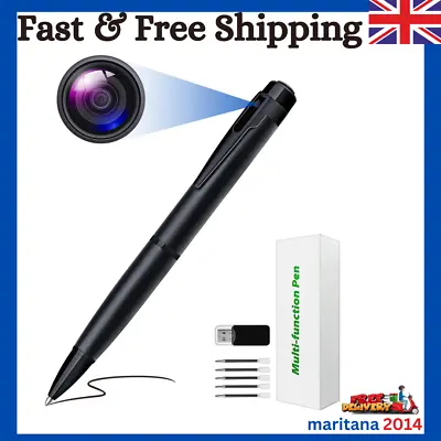 ZUNHAI Spy Camera Pen Mini Hidden Camera HD 1080P Nanny Camera Pocket Cam Body • £38.49