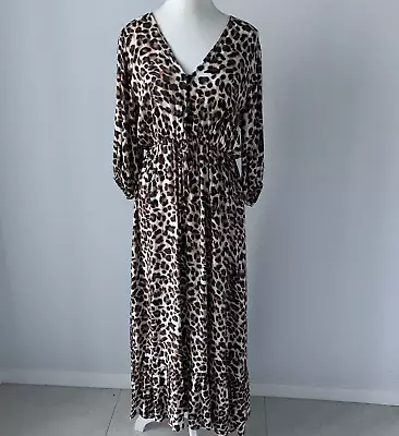 MUTIG Women's DRESS Size M - Animal Print  MAXI • $34.95