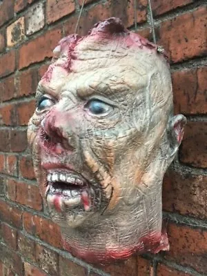 Zombie Severed Head Latex Life Size Halloween Prop Decoration Fancy Dress 45cm • £23.99