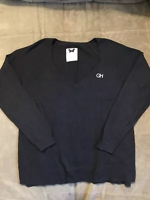 $7 • Buy Womens Gilly Hicks Dark Navy Blue V Neck Sweater Size Medium