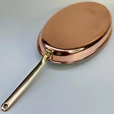 Vintage French Kitchen Oval Shape Copper Cooking Pan Stamped Spring Culinox • $29.87