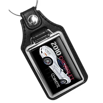 Compatible W 2010 Corvette Vette Gen 6 C6 Car Designs Faux Leather Key Ring • $16.95