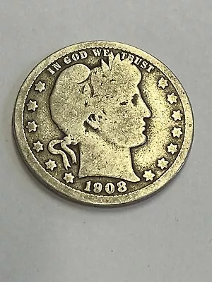 1908-D Barber Quarter VG+ Coin • $7.99