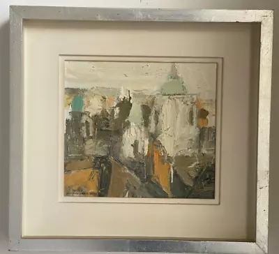 Antique Irish Artist Colin Davidson Oil Painting Belfast City Skyline Ireland • £3550