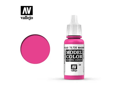 Vallejo Model Color Paint - Fluorescent Magenta 17ml - 70.735 • £2.95