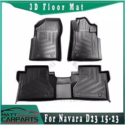 3D TPE Car Floor Mats Liner Fit For Nissan Navara 2015~ON NP300 D23 • $109.99