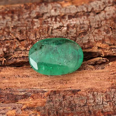 2.48 Ct Certified Natural Emerald Zambia Oval Cut Faceted Emerald Loose Gemstone • $24.99