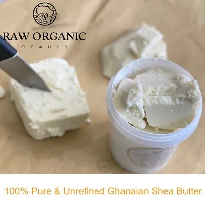 Organic Shea Butter Pure Raw Unrefined Skin Body Face Moisturiser 25g To 400g • £4.99