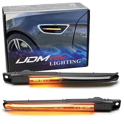 Smoked Lens Amber LED Sequential Fender Grille Turn Signal Lights For BMW F10 M5 • $44.99