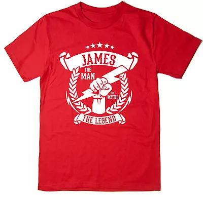 James - The Man The Myth The Legend T-Shirt - Christmas Gift Idea - 6 Colours • £12.95