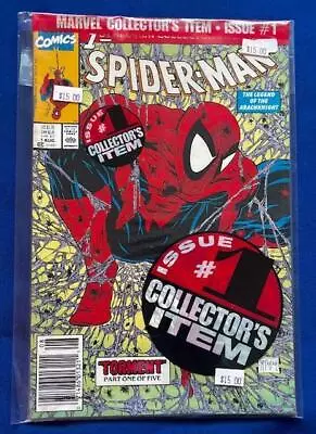 Spider-man #1- High Grade Polly Bagged- 1990- Mcfarlane!- Marvel- • $7.06