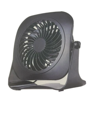 £9.99 • Buy USB Desk Fan Mini Table Fan 2 Speed 5 Inch Black 360 Rotation Home Office Travel