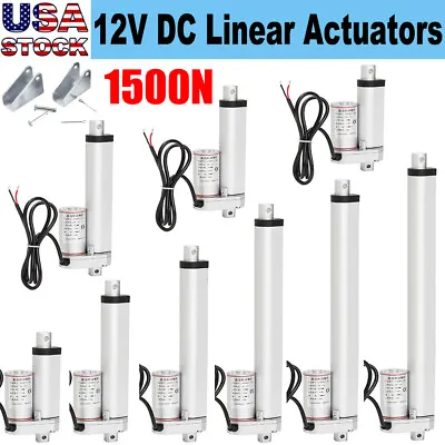 2 -18  Inch Stroke Linear Actuator 1500N/330lbs Pound Max Lift 12V Volt DC Motor • $44.99