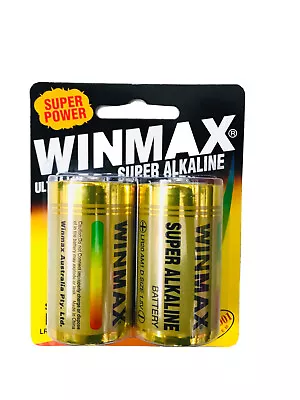 Winmax Ultra Long Life Super Alkaline Size D LR20 1.5V Bulk 12 Pack  • $34.80