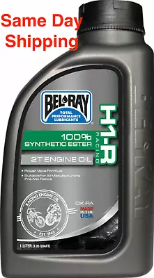 Bel-Ray H1-R Racing 100% Synthetic Ester 2T (2-Stroke) Engine/Motor Oil 1 Liter • $31.99