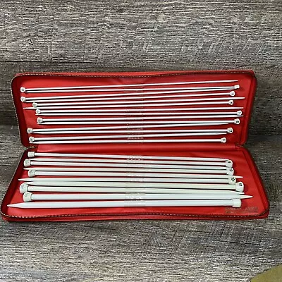 BERNAT-AERO Vintage Knitting Needle Set W/ CASE Imported England 24 Pieces • $39.99