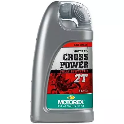 MOTOREX CROSS POWER 2T LOW SMOKE MOTOR OIL -DIRT BIKE - FULLY SYNTHETIC 1 Litre • $27.35