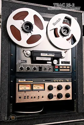 TEAC 25-2 Recorder/Reproducer  Reel-to-Reel Machine  W/ Rack (Worldwide Shipping • $2980