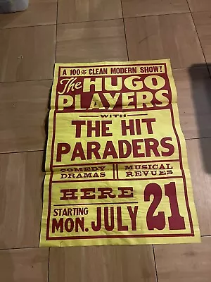 ANTIQUE HUGO PLAYERS Advertising Poster Original 1940’s Circus • $20