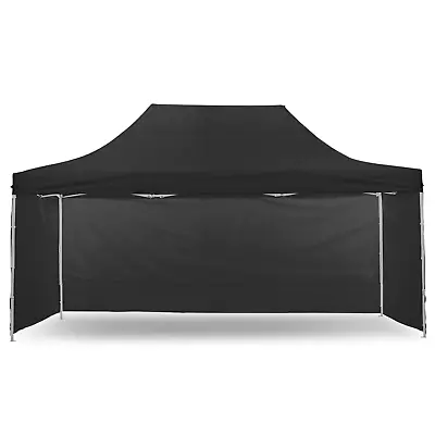 Wallaroo Gazebo Tent Marquee 3x4.5m PopUp Outdoor Black • $309.35