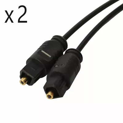 2 Pack Lot - TOSLINK Fiber Optical Optic Digital Audio SPDIF Cable Cord - 3ft • $7.79