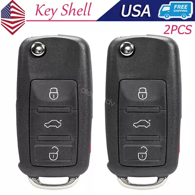 2 Smart Remote Key Shell Case Fob For Volkswagen VW Passat CC Touareg Golf Jetta • $14.98